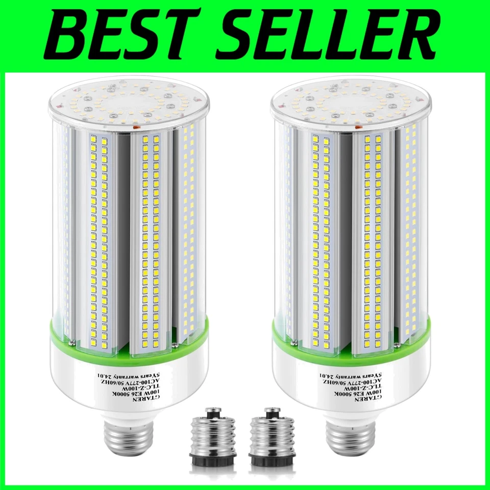 Industrial Grade 100W LED Corn Bulbs, 2-Pack, 5000K, 14000lm - Image 1 of 4