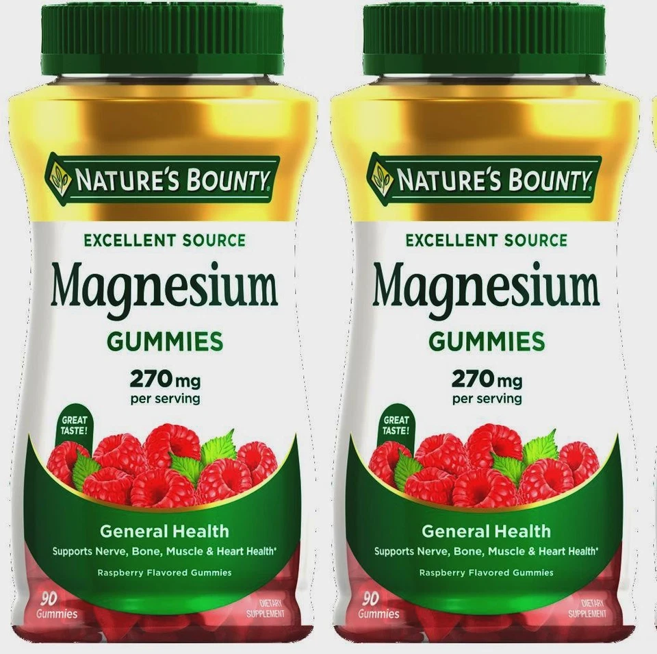 Lot of 2 Nature's Bounty Magnesium Citrate Gummies 90 Count Each 270mg Serving - Image 1 of 3