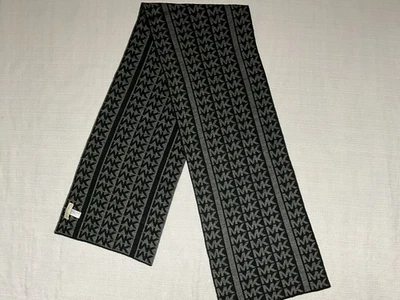 Conjunto de guantes bufanda MICHAEL KORS para mujer negro/gris monograma MK firma usado Foto 1 de 4