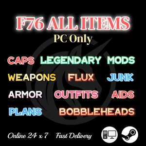 🍭Caps/Legendary Mods/Plans/Weapon/Outfits/Armor/Junk/Flux✅Fallout 76 PC✅ - Picture 1 of 25
