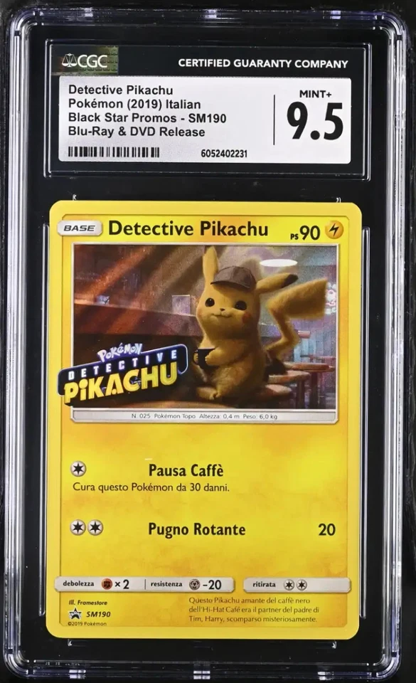 Pokémon Detective Pikachu 2019 Italian Black Star Promos SM190 CGC 9.5 Card - Bild 1 von 1