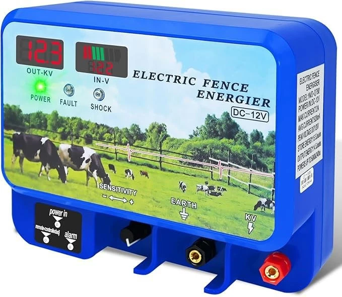 15.5J Electric Fence Charger AC DC 600 Acres with Remote Alarm & Displayttttt... - Image 1 of 4