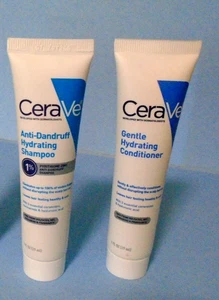 Lote de 2 champú y acondicionador hidratante anticaspa CeraVe tamaño de viaje - Imagen 1 de 2