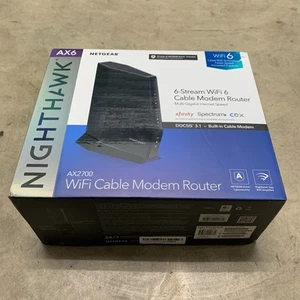 Netgear Nighthawk AX2700 Wi-Fi Cable Modem Router CAX30, Wi-Fi 6 - NEVER USED - Afbeelding 1 van 7