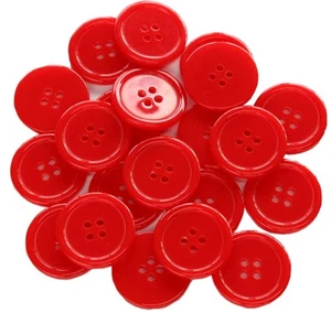 1 Inch (25mm) Red Color Buttons for Sewing Flatback Button Crafting DIY Scrap... - Picture 1 of 7