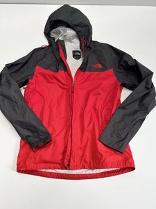 The North Face Jacket Mens Medium Red Gray Stinson Dryvent Rain Jacket Hooded - Picture 1 of 2