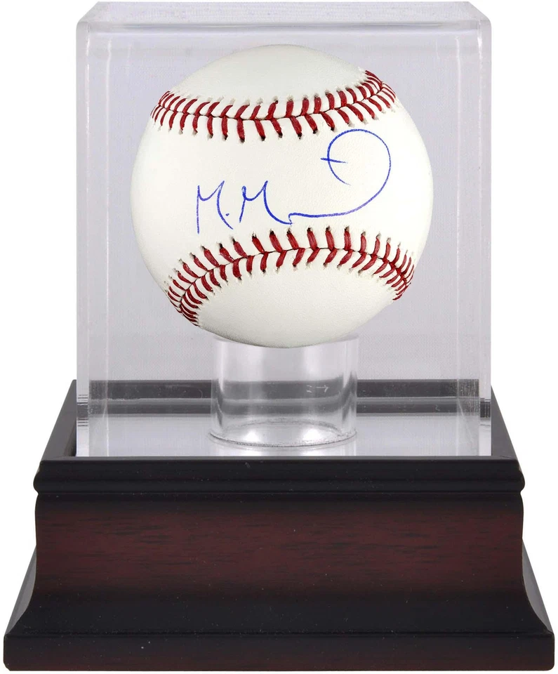 Vitrina de béisbol y caoba firmada por Manuel Margot Tampa Bay Rays Foto 1 de 2