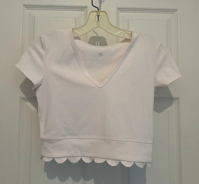 Top de entrenamiento recortado Z By Zella Air vieira rosa claro S nuevo sin etiquetas Foto 1 de 4