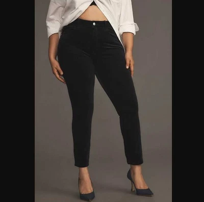 Nuevo Plus 22W Anthropologie x Pilcro Vaqueros Ajustados Pana Alto en Azul Marino Foto 1 de 4