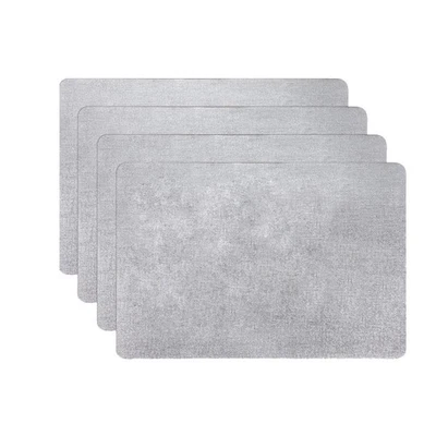 Placemats Sliver Vinyl Heat-Resistant Non-Slip 18 in. x 12 in. (Set of 4) - Image 1 of 4