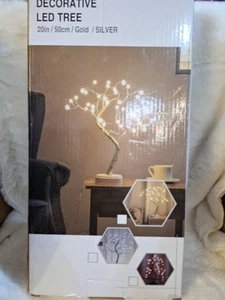 ✨️Deko LED Baum 20" mit goldfarbenen & silbernen Lichtern Neu im Karton✨️ - Bild 1 von 4