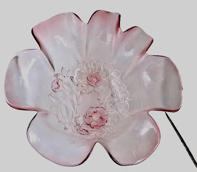 De Colección Mikasa Rosella 10 1/2" Original Walther-Glas Floral Repujado Cuenco No.4215/2 Foto 1 de 4