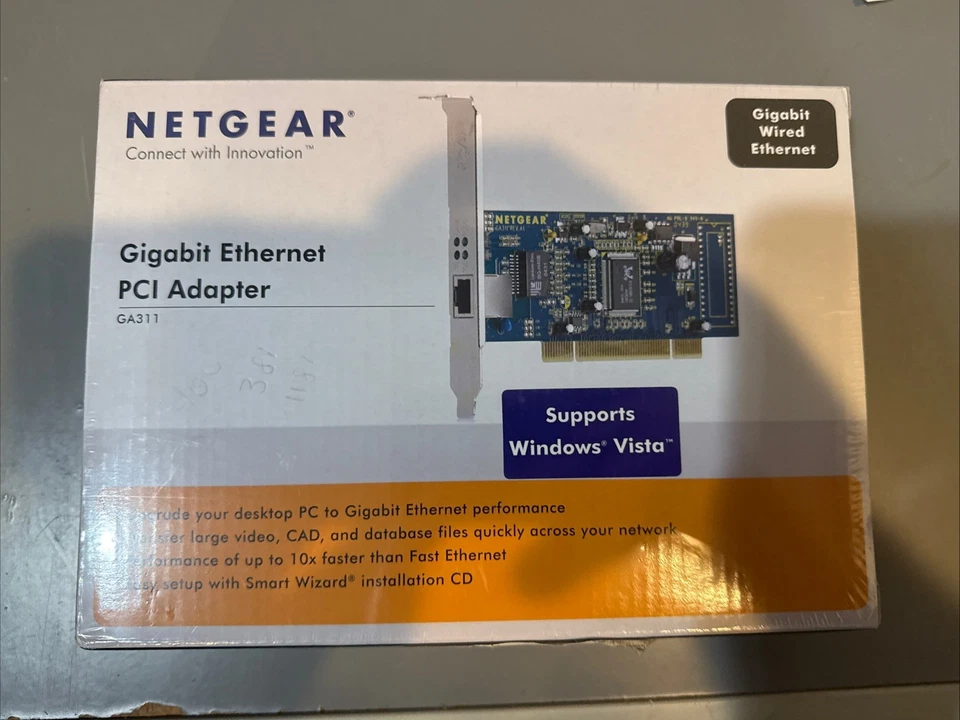 Factory Sealed New Condition NETGEAR GA311 Gigabit PCI Adapter - Image 1 of 1