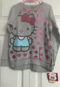 Girls Gray Hello Kitty Gray Sweatshirt Size 6X - Picture 1 of 4