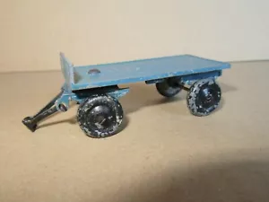 587M Raro Delantero Guerra 1935 Dinky Francia 25G Remolque 2 Ruedas Zamac Azul - Imagen 1 de 10