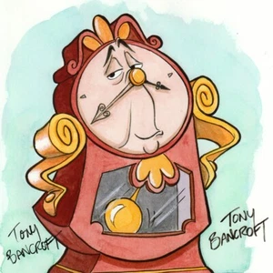 IMPRESIÓN ARTÍSTICA FIRMADA POR COGSWORTH Tony Bancroft BELLEZA Y LA BESTIA Disney AUTOGRAFIADA - Imagen 1 de 2