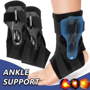 Ankle Support Brace Sprain Guard Compression Plantar Foot Fasciitis Wrap Sports - Picture 1 of 16