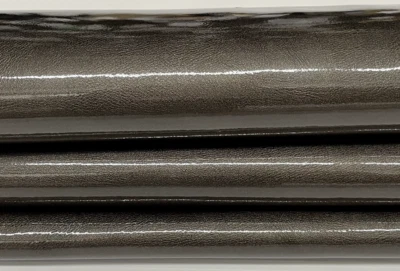 PATENT PEARLIZED TAUPE Upholstery CALF cow Leather skin 12+sqf 1.2mm #P14 - Image 1 of 4