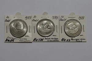 🇹🇭 THAILAND 10 BAHT - 3 GEDENKMÜNZEN B49 #1958 - Bild 1 von 3