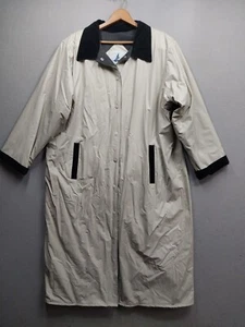 Vintage Misty Harbor Tan Rain Coat Jacket Fleece Lined Womens 2X Snap Front - Picture 1 of 7