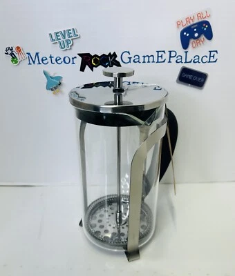 Brandani Italian Style French Press Coffee Maker Glass & Silver Stainless Cold B - Image 1 of 4