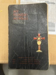 Vintage "My Sunday Missal" Bible by Father Stedman -Larger Latin-English Edition - Picture 1 of 5