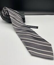 U.S. POLO ASSN Ralph Lauren Men's 100% Silk Tie ~ Gray ~ Striped ~ Designer!