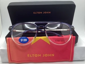 Elton John Eyewear Brille Designer Fashion Blues Fade 55-19-145 Demo Lens NEU - Bild 1 von 12
