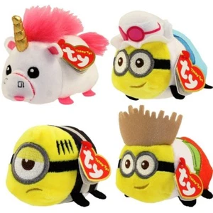Ty Teeny Tys Despicable Me Plush Fluffy Tourist Minion Dave Jerry Mel (Set of 4) - Picture 1 of 5