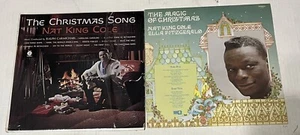 The Christmas Song The Magic of Christmas by Nat King Cole Ella Fitzgerald 2 LP - Picture 1 of 5