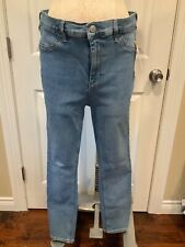 Free People Blue Skinny High Rise, Light Wash Jeans, Size 31 Short