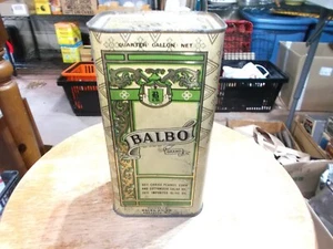 VINTAGE BALBO COOKING OIL ONE QUART TIN full - Picture 1 of 6