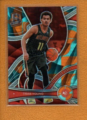 Trae Young 2021-22 Spectra Spectracular Debut Prizms Asia Blue & Orange #169 /49 - Image 1 of 2