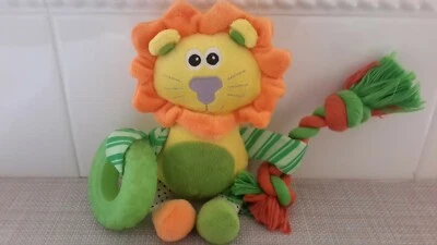 Sonajero arrugado multicolor sin marca león juguete bebé niño pequeño relleno usado Foto 1 de 4