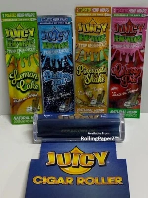 JUICY JAY WRAPS CIGAR ROLLER COMBO LEMON CAKE BLACKBERRY CHERRY PIE PINEAPPLE - Image 1 of 4