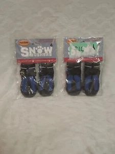 Muttluks Snow Mushers Stivali per Cani Robusti Taglia 4 Blu Confezione da 2 Blu e Nero - Foto 1 di 8