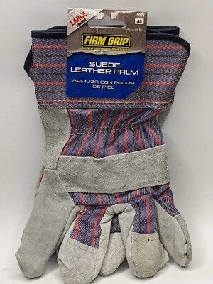Guantes FIRME AGARRE Gamuza Cuero Palma Grande #5023 Recogida Trabajo Mano Jardín Hogar  Foto 1 de 2