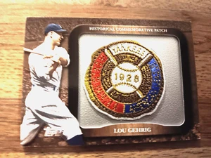 2009 Topps Lou Gehrig Commemorative Patch 1928 All Star Game #3 Yankees - Picture 1 of 1
