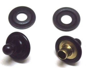 Lift A Dot Lift the dot Black Brass Steel 2 Stud 2 Washer Lot of 4 pieces E7646 - Picture 1 of 9