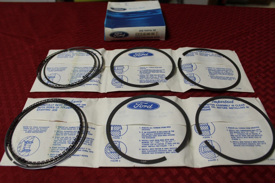 NOS OEM Ford Partial Piston Ring Set F3TZ-6148-BA 460 V8 F-250 1993-1997 (420) - Image 1 of 1