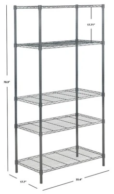 Safavieh Chrome Wire Adjustable Rack, Reduced Price 2172722466 HAC1006A - Image 1 of 4