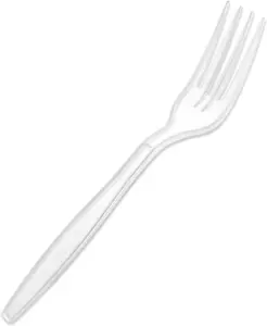 500PCS Clear Plastic Forks - Heavy Duty Plastic Forks - 7Inch Heavyweight Plasti - Picture 1 of 9
