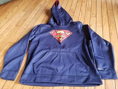 Niños Niños Niñas Under Armour Superman Logo Sudadera con Capucha Azul Marino Grande Foto 1 de 2