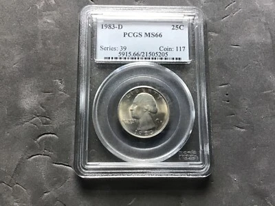 1983-D Washington Quarter PCGS MS66 - Image 1 of 4