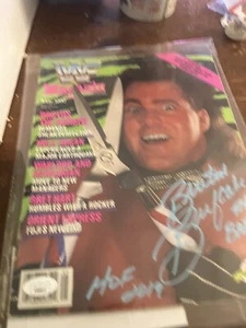 May 1990 WWF MAGAZINE SIGNED By Brutus THE BARBER BEEDCAKE JSA - Picture 1 of 1