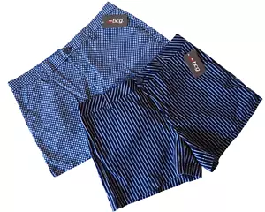 Lot of 2 BCG Women's Twill Patterned Blue & White Mid-Rise Shorts NEW - Picture 1 of 7