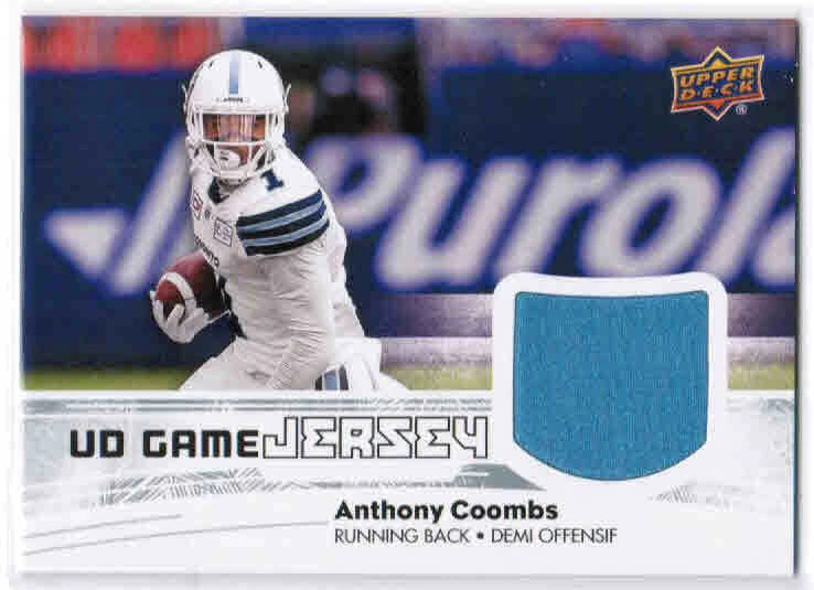 2018 UPPER DECK CFL FOOTBALL UD GAME JERSEY CARDS (GJ-XX) U-Pick From List - Image 1 of 1