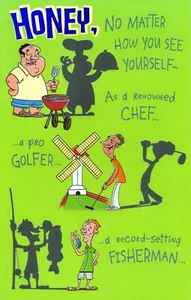 Funny OUR ANNIVERSARY Card FOR WONDERFUL HUSBAND by American Greetings +Envelope - Picture 1 of 4