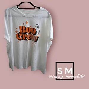 NWT • Old Navy • White Boo Crew Graphic Halloween Tee T-Shirt Crewneck XXL - Picture 1 of 7