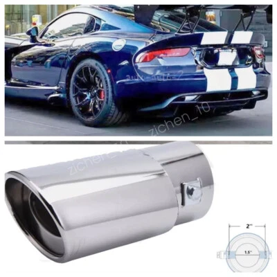 For Dodge Viper SRT GTC Car Exhaust Pipe Tip Rear Tail Throat Muffler Steel US Foto 1 de 4